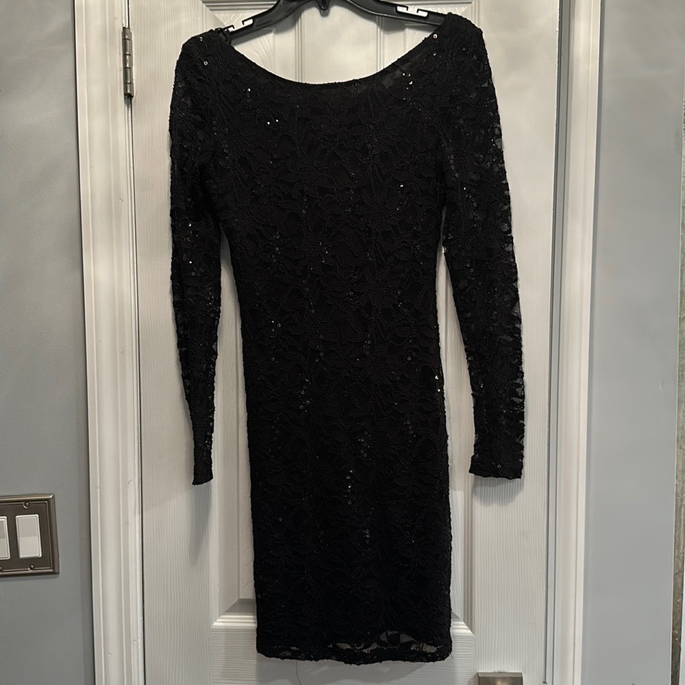 Open Back Long Sleeve Dress